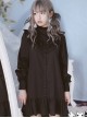 Ruffles Long Sleeves Stand Collar Gothic Lolita Dress