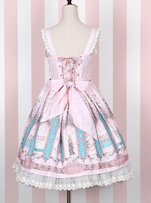 The Traveler's Hymn Series Middle-waisted Bowknot Sweet Lolita Sling Dress