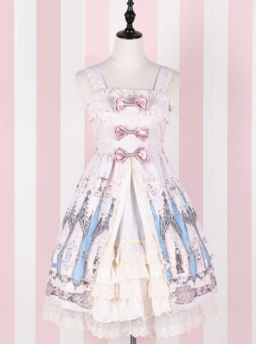 The Traveler's Hymn Series Middle-waisted Bowknot Sweet Lolita Sling Dress