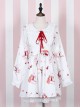 Musical Instrument Rabbit Printing Sweet Lolita Long Sleeve Dress