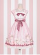 Afternoon Tea Printing Pink Sweet Lolita Sling Dress