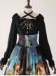 Black Chiffon Ruffles Gothic Lolita Long Sleeve Dress