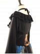 Black Chiffon Ruffles Gothic Lolita Long Sleeve Dress