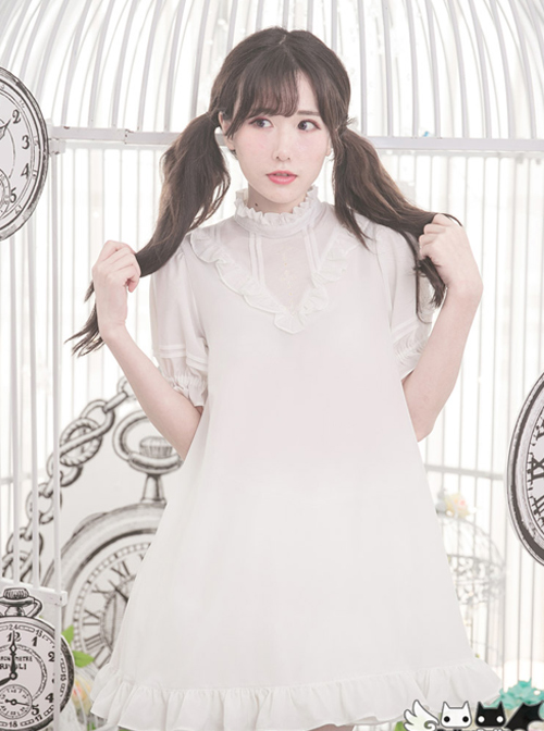 Chiffon RuffleS Short Sleeve Sweet Lolita Dress