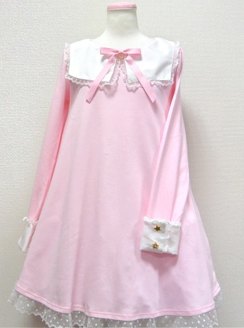 Cute Macarons Color Sweet Lolita Long Sleeve Dress