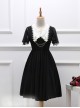 Black Short Sleeves Crucifix Gothic Lolita Dress