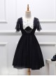 Black Short Sleeves Crucifix Gothic Lolita Dress