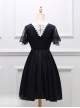 Black Short Sleeves Crucifix Gothic Lolita Dress