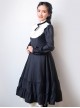 Black Cotton Classic Lolita Long Sleeve Dress