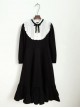 Black Cotton Classic Lolita Long Sleeve Dress