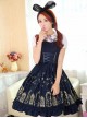 Cute Cats Printing Cotton Classic Lolita Sling Dress