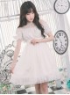 Off-shoulder Cross Bowknot Gothic Lolita Short Sleeve Dress