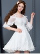 Palace Style Retro White Chiffon Puff Sleeve Classic Lolita Dress