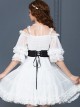 Palace Style Retro White Chiffon Puff Sleeve Classic Lolita Dress
