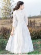 White Embroidery Lace Classic Lolita Long Sleeve Dress