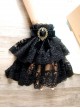 Black Memory Lace Metal Chain Lady Lolita Wrist Strap