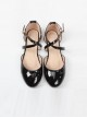 Summer Cross Buckles Shallow Mouth Lolita Flat Heel Shoes