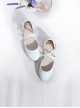 Summer Cross Buckles Shallow Mouth Lolita Flat Heel Shoes