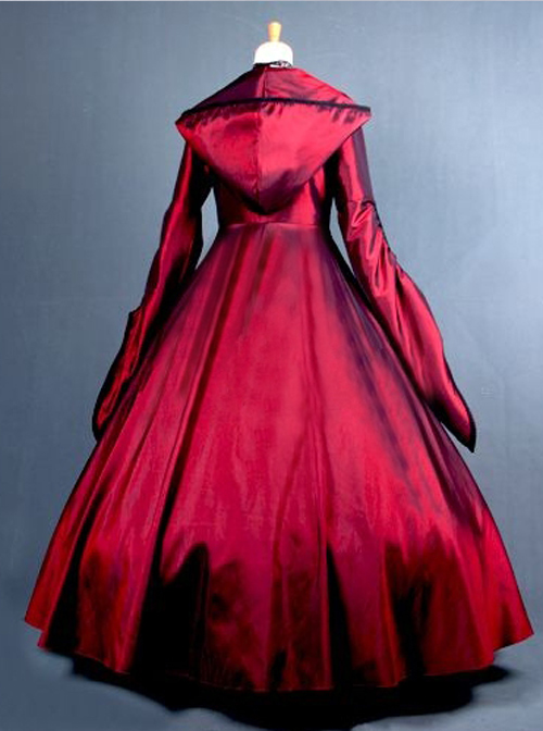 Palace Style Retro Gothic Lolita Prom Hooded Long Dress