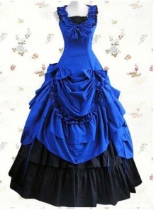 Elegant Ruffled Bowknot Lolita Prom Sleeveless Dress