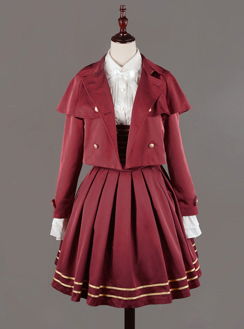 Neverland Lolita,Nancy Clara Academy~ College School Lolita Short Coat