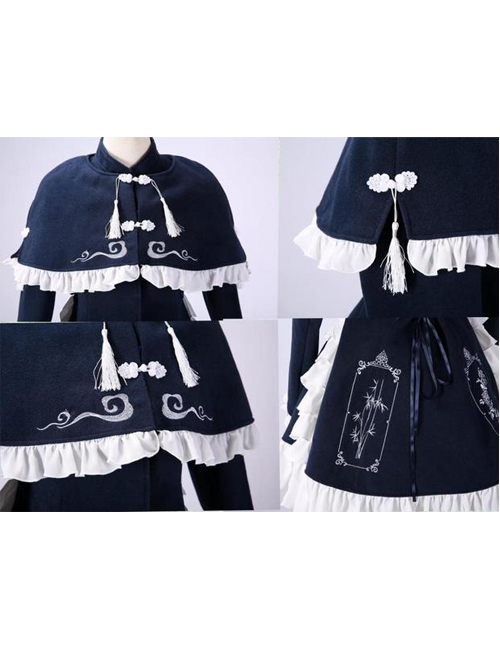 Dream of Loita Emboridery Lolita Coat with Cape
