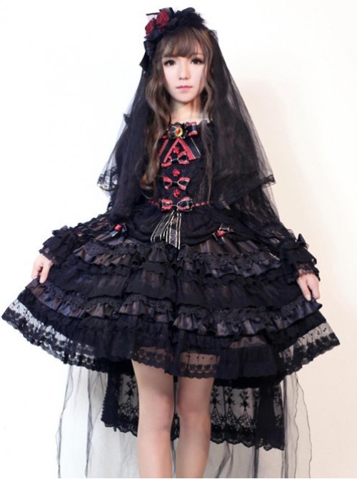 New Version Gorgeous Lolita Long Sleeves OP Dress