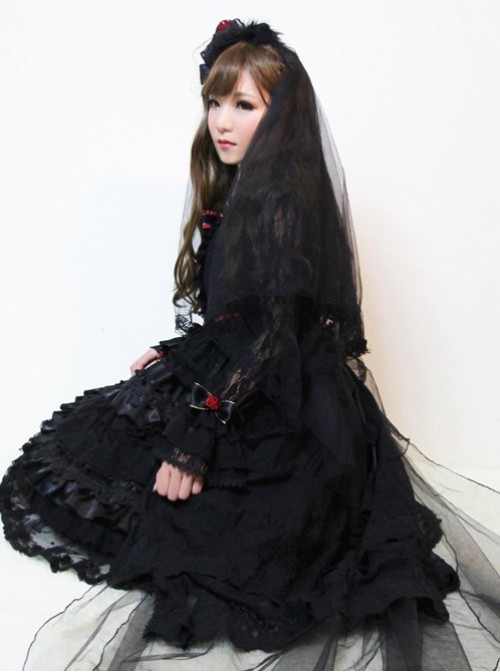 New Version Gorgeous Lolita Long Sleeves OP Dress