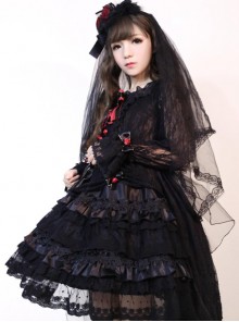 New Version Gorgeous Lolita Long Sleeves OP Dress