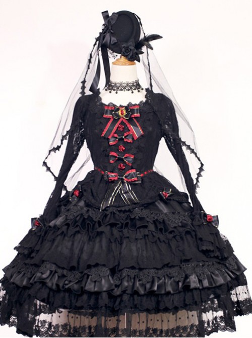 New Version Gorgeous Lolita Long Sleeves OP Dress