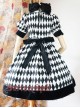 Surface Spell Illusion Realizer Gingham High Waist Lolita OP Dress