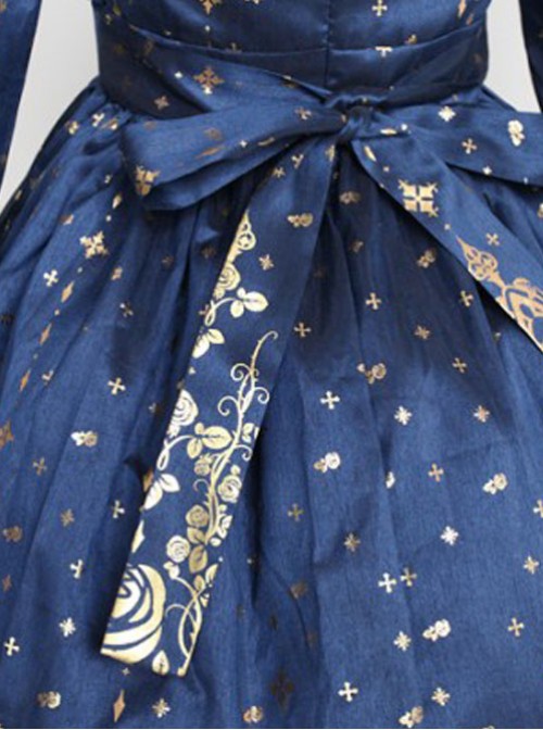 Neverland Lolita,Gold Stamping Cross, Lolita OP Dress