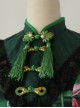 Cotton Vintage Chinese lotus Flounced Little Standing Collar Qi Lolita Sleeveless Dress