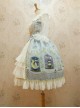 Crystal Rabbit Series Chiffon Printing Sweet Lolita Sling Dress