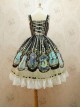 Crystal Rabbit Series Chiffon Printing Sweet Lolita Sling Dress