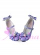 Purple Matte Bowknot Sweet Lolita Lovely Bride High Heel Shoes