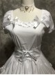 White Short Puff Sleeves Sweet Lolita Dress