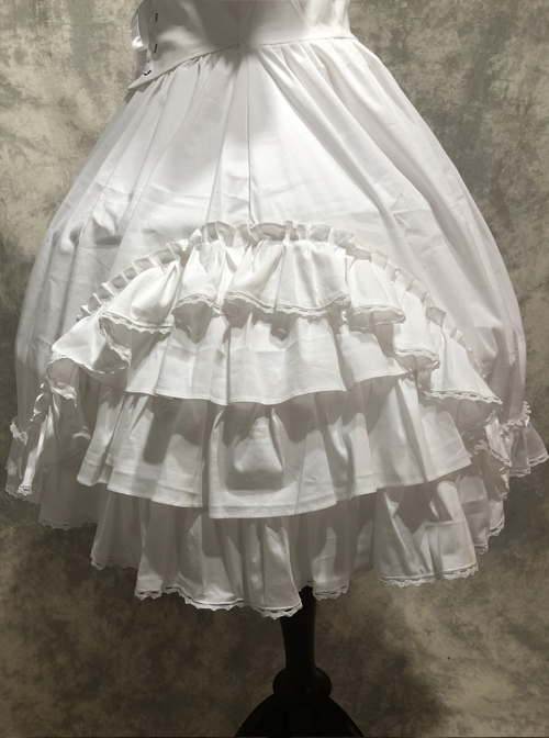 White Short Puff Sleeves Sweet Lolita Dress