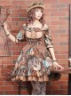 Rabbit Teeth ,Dream Pointer~ Steampunk Lolita Summer Mid-length sleeves OP Dress -The 2nd Round Pre-order