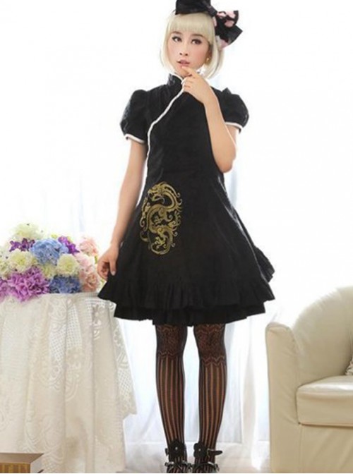 Cheongsam Style Embroidery Lolita Dress