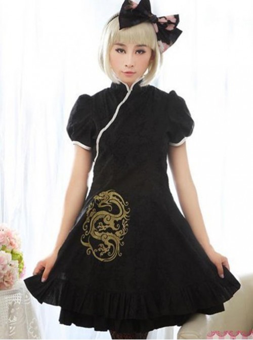 Cheongsam Style Embroidery Lolita Dress