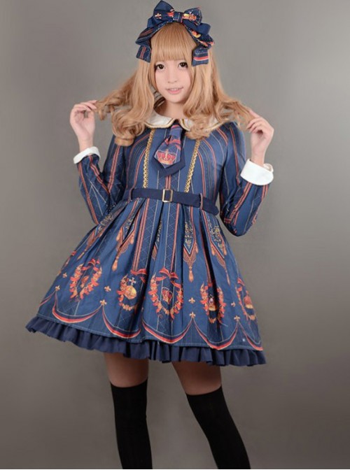 Elizabeth's Coronation~ Sailor Collar Lolita OP Dress -In Stock