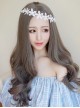 Sweet Centre Parting Grey Long Curls Lolita Wig