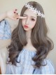 Sweet Centre Parting Grey Long Curls Lolita Wig