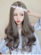 Sweet Centre Parting Grey Long Curls Lolita Wig