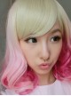 Light Yellow Pink Sweet Short Lolita Wig