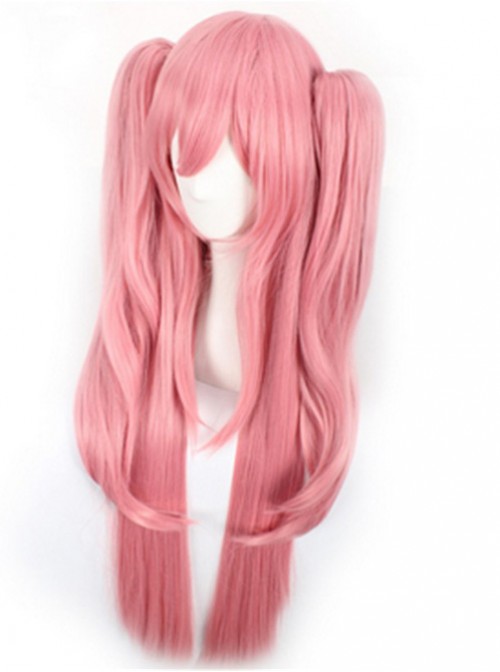 Gril's Anime Cosplay Long Wig With Two Ponytails