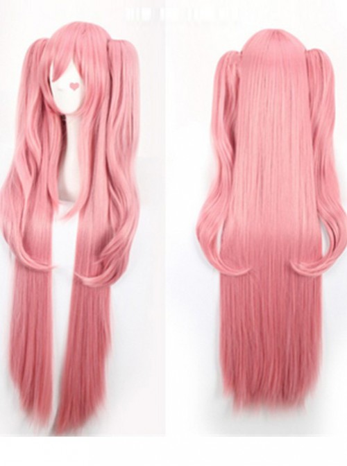 Gril's Anime Cosplay Long Wig With Two Ponytails