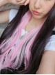 Rosy Brown Light Pink Sweet Long Lolita Straight Wig