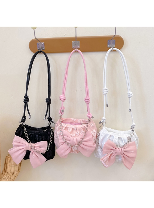 Princess Style Cute Bow Flower Metal Sweet Lolita Kids Hand-Held Messenger Bag